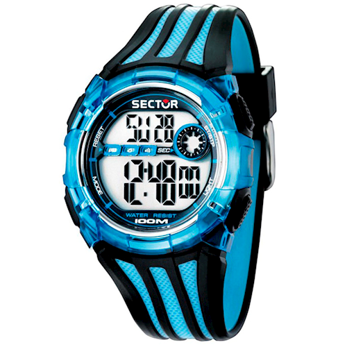 Image of Sport Watch Silicone med stål bagkasse Quartz Unisex ur fra Sector, R3251172004